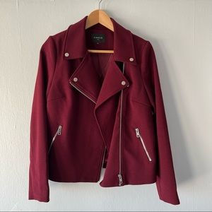 NWT Cranberry moto jacket with zipper